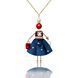 Jewelry doll pendant &ldquo;Coralina&rdquo; on a white background