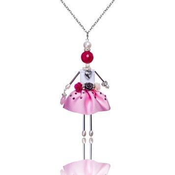 SARANA&reg; Jewelry Doll Pendant &ldquo;Rose Petal&rdquo; on a white background