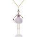 Jewelry doll pendant "Snow-White Tenderness" on a white background