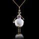 Jewelry doll pendant "Snow-White Tenderness" on a black background