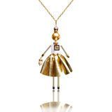 SARANA&reg; Asteria Jewelry Doll Pendant on a chain on a white background