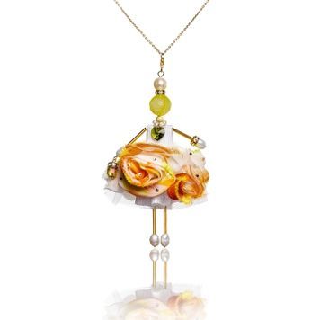 Jewelry Doll Pendant &ldquo;Lady Perfection&rdquo; SARANA&reg; on white background