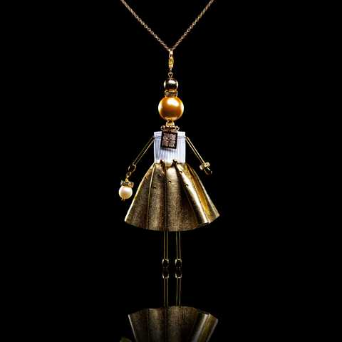 Buy 9CT Yellow Gold Multi-coloured CZ 14MM X 31MM 'moving Rag Doll' Pendant  Online in India - Etsy