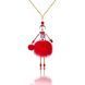 Jewelry doll pendant "Lady in Red" on a white background