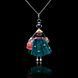 SARANA&reg; &ldquo;Adele&rdquo; jewelry doll pendant with dark blue aventurine on a black background
