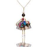 Jewelry Doll Pendant &ldquo;Mademoiselle&rdquo; SARANA&reg; on white background