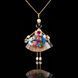 Jewelry Doll Pendant &ldquo;Mademoiselle&rdquo; SARANA&reg; on black background luxury jewelry