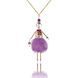 Jewelry doll pendant "Lavender Fairy" on a white background