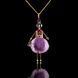 Jewelry doll pendant "Lavender Fairy" on a black background
