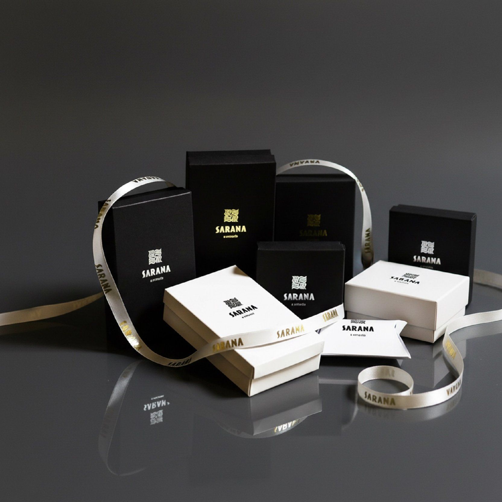 SARANA&reg; branded gift packaging for "Black Tenderness" jewelry doll pendant