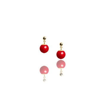 Earrings-studs with corals