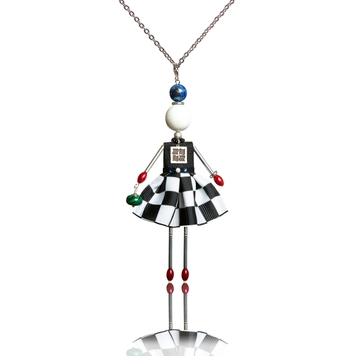 Jewelry doll pendant with precious gems