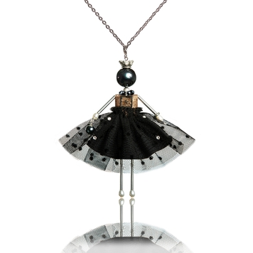 Gorgeous pendant doll - Black Queen.