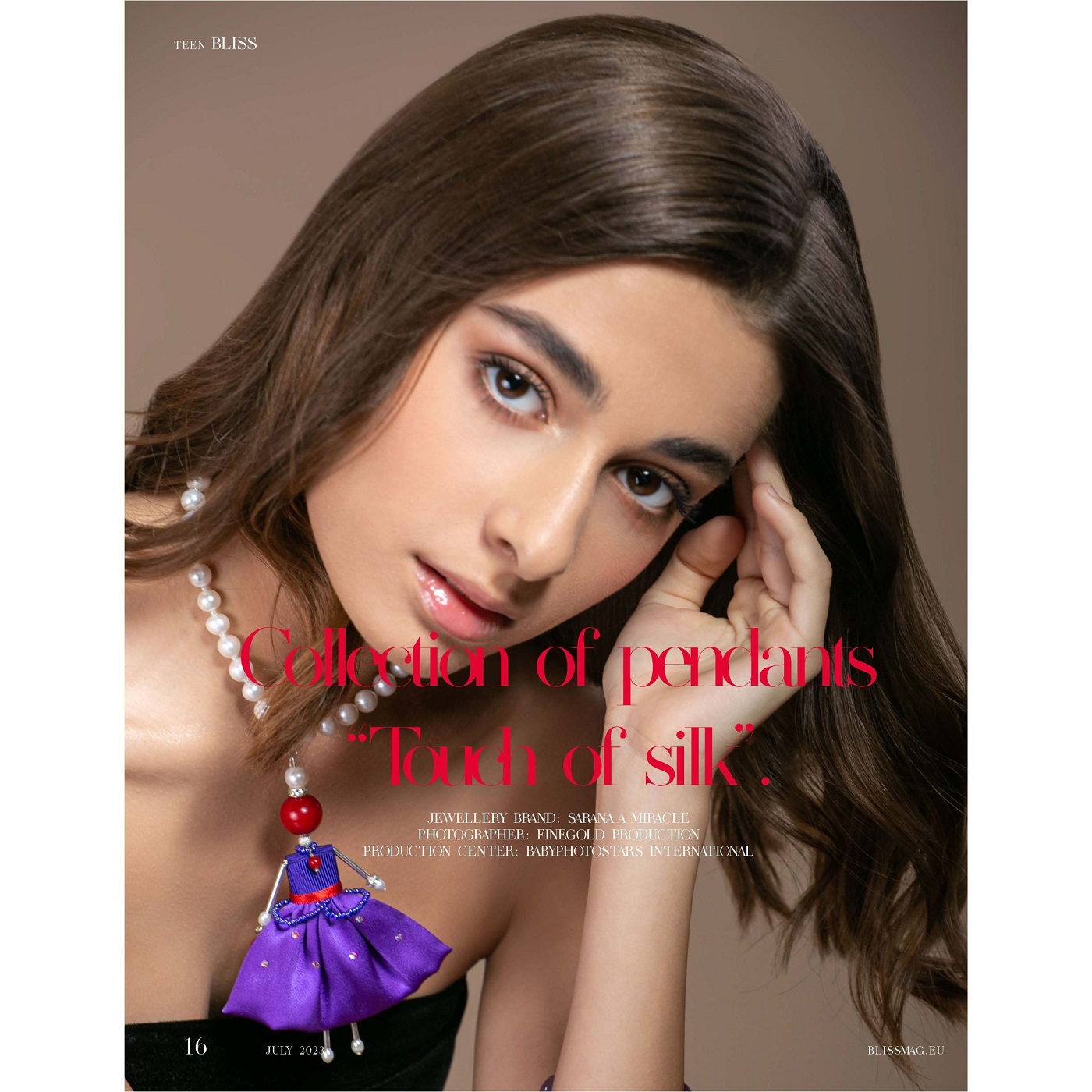 The fashion trend of the season — SARANA® jewelry featured in the Italian magazine BLISS