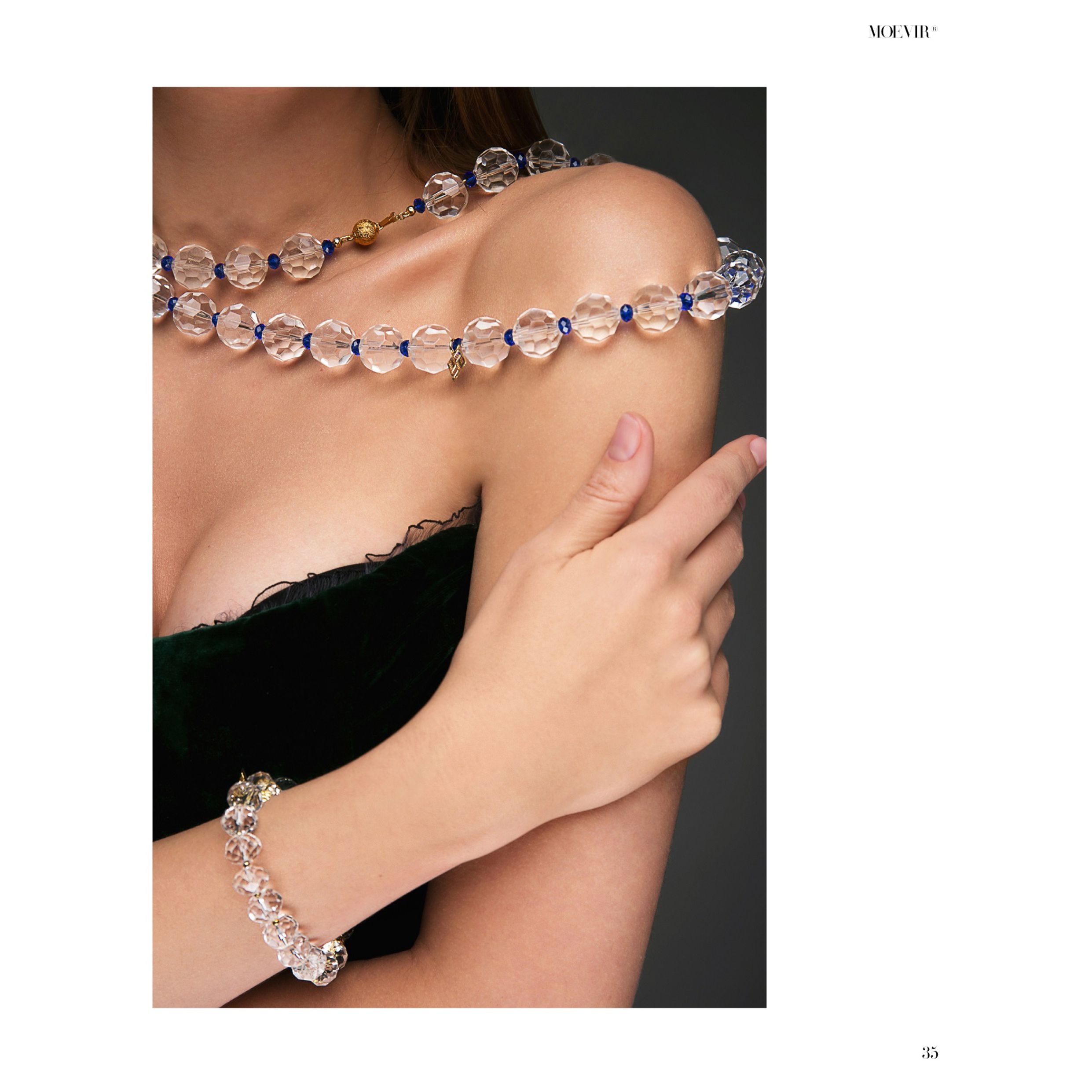 Crystal necklace and crystal bracelet by SARANA® from the “Crystal Symphony” collection