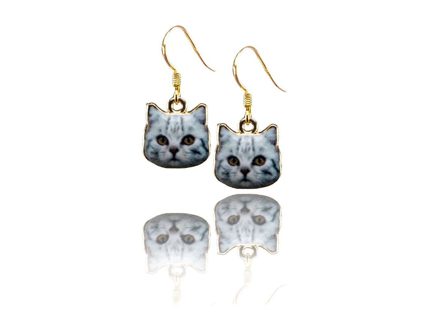 cat earrings from the “Six Cats” collection