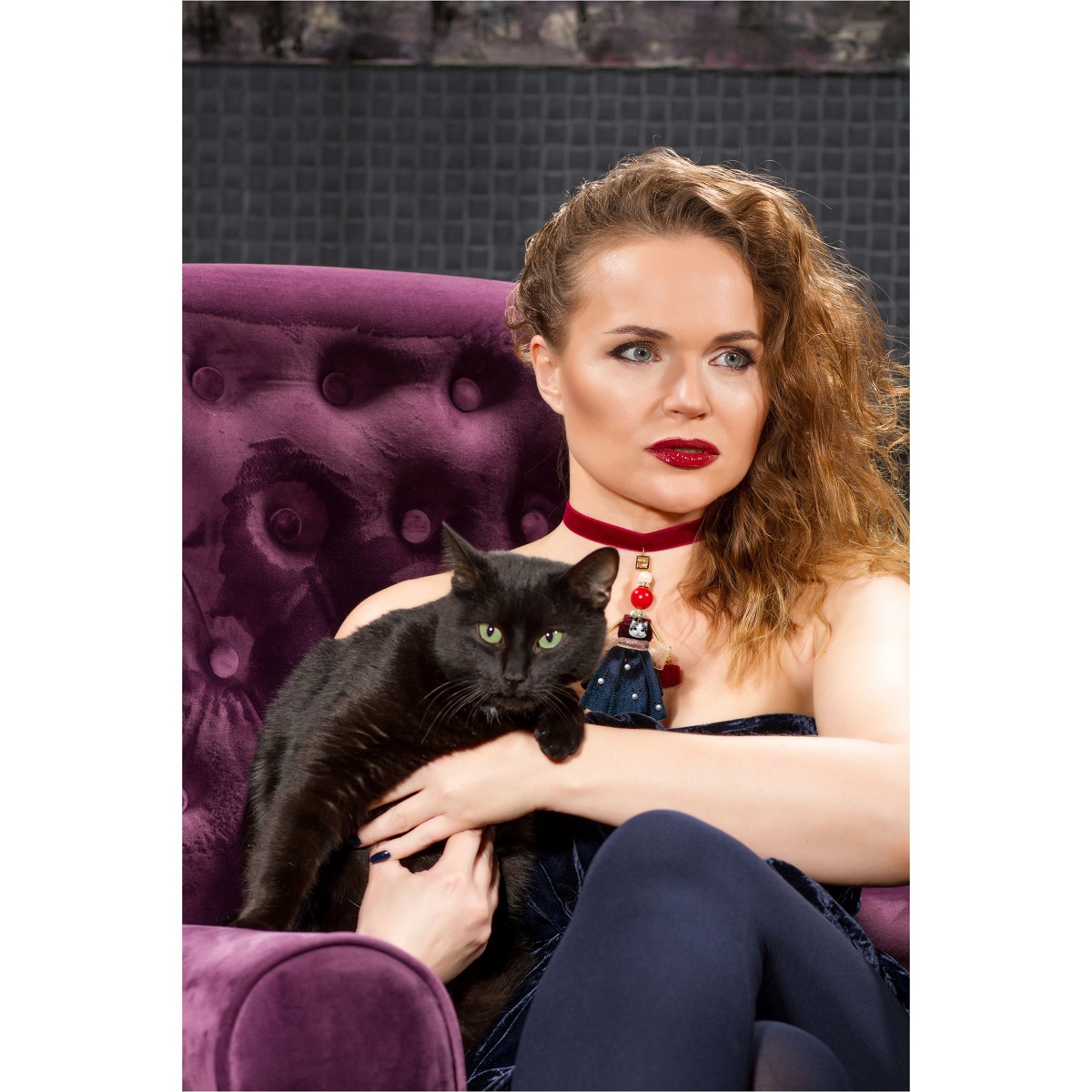 Cat doll pendant from the SARANA® “Six Cats” collection — an original gift for a woman who loves cats