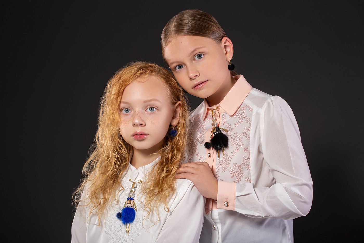 little princesses with jewelry from the “Crystal Symphony” collection