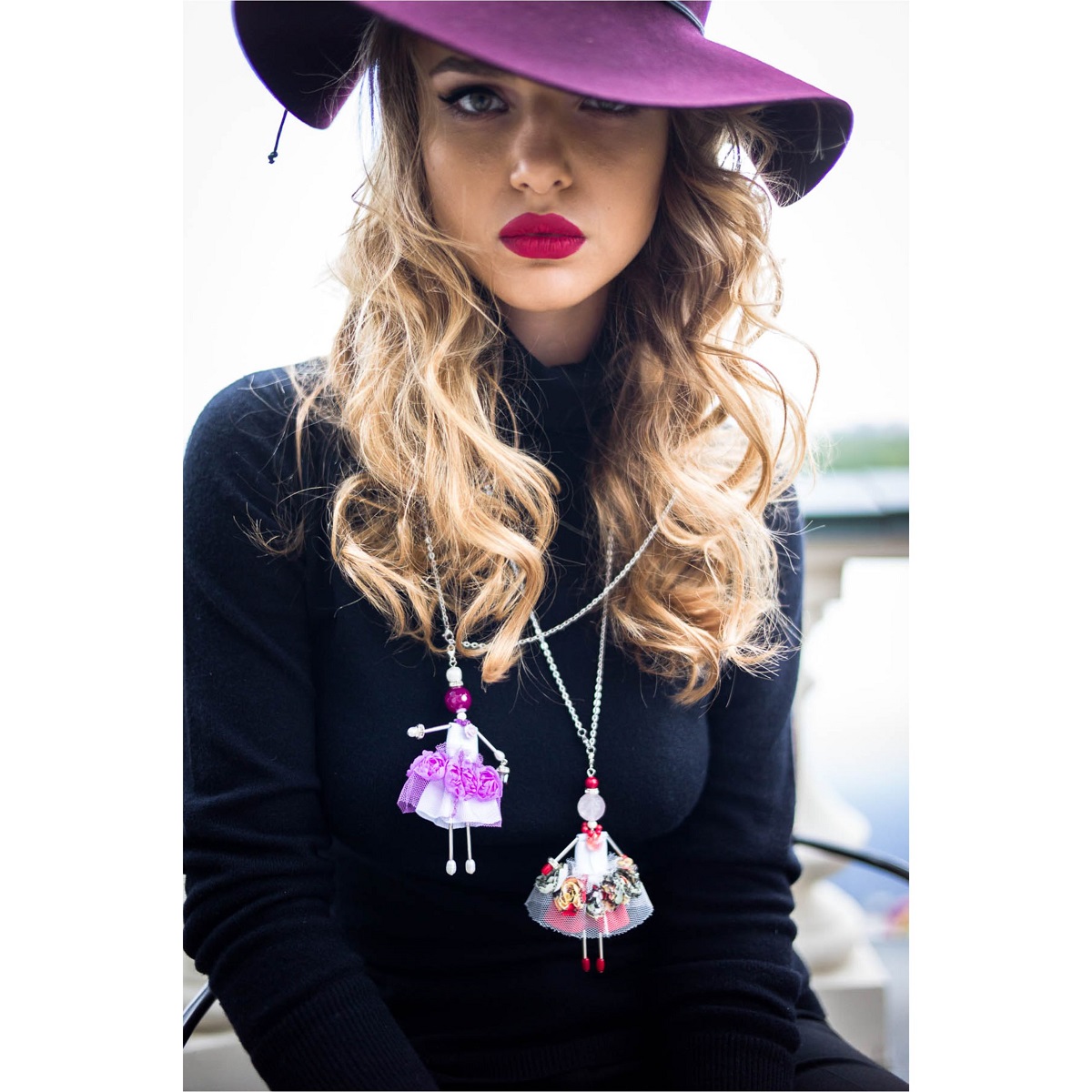 SARANA Celebration doll pendant jewelry collection — unique handmade jewelry pieces