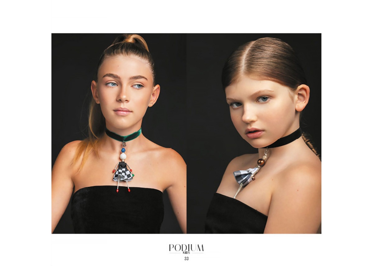 Doll pendants from the BLACK & WHITE collection — the perfect jewelry for girls