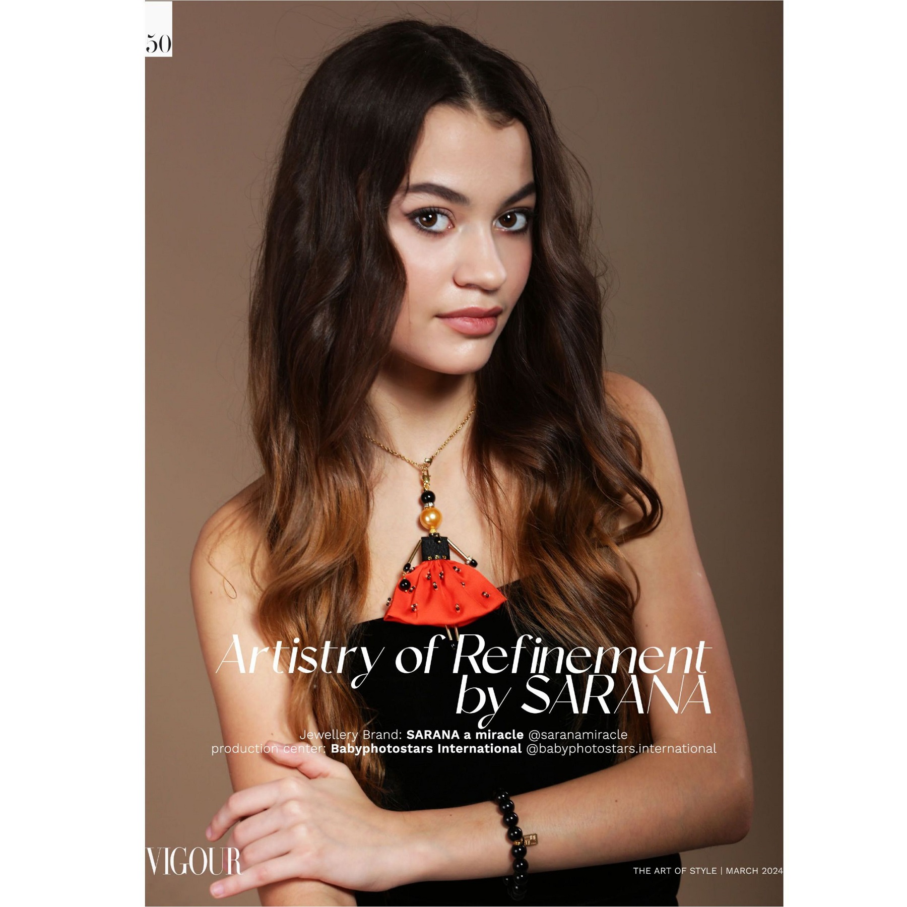Joyas SARANA® en la revista de moda canadiense VIGOUR
